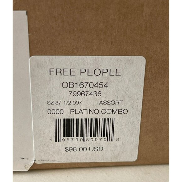 Free People Beatrice Beaded Flat Sandals Size 37.5 NEW - Picture 7 of 7